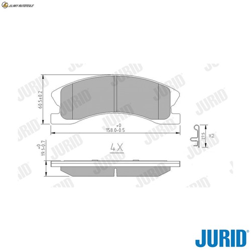 Brake pad set disc - disc,